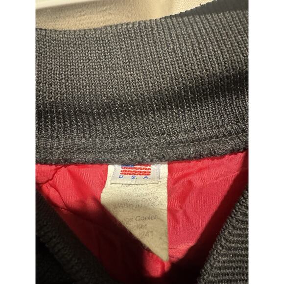 K-Brand Penguin Quilted Jacket Men’s L Gray Nylon Bomber USA Made - Picture 7 of 7